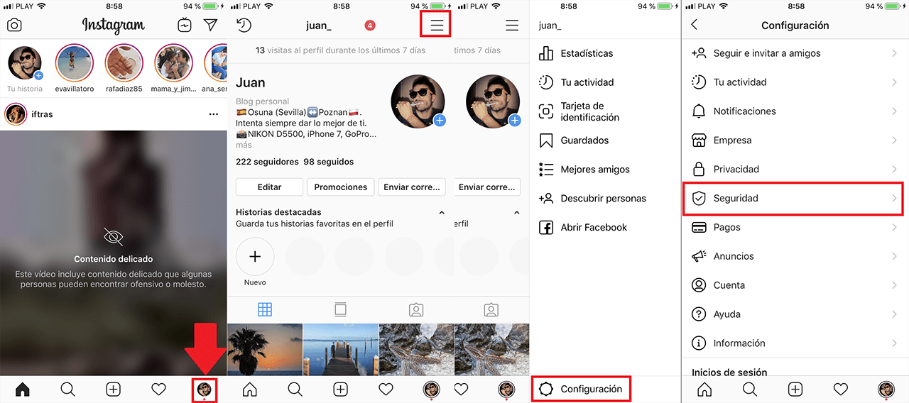 Como borrar el historial de búsqueda de Instagram.